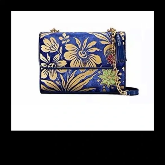 TORY BURCH FLEMING COSMIC FLORAL LG SHOULDER BAG - Picture 2 of 11